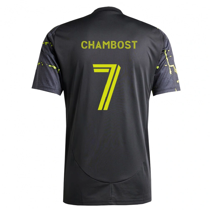 Danxen Criança Camisola Dylan Chambost #7 Amarelo Fluorescente Preto Alternativa 2026/27 Camisa Brasil