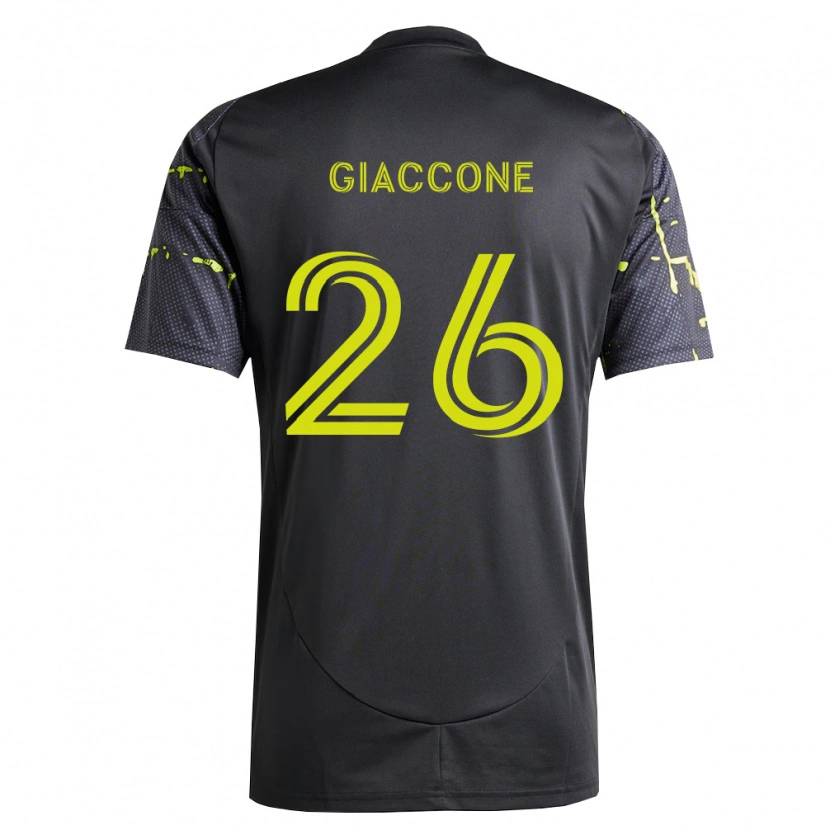 Danxen Criança Camisola Lautaro Giaccone #26 Amarelo Fluorescente Preto Alternativa 2026/27 Camisa Brasil