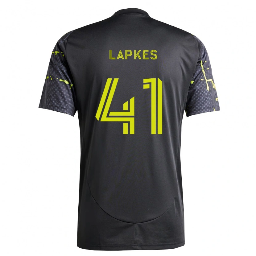 Danxen Criança Camisola Stanislav Lapkes #41 Amarelo Fluorescente Preto Alternativa 2026/27 Camisa Brasil