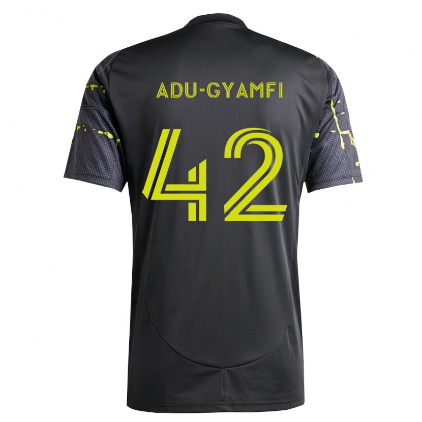 Danxen Criança Camisola Brent Adu-Gyamfi #42 Amarelo Fluorescente Preto Alternativa 2026/27 Camisa Brasil