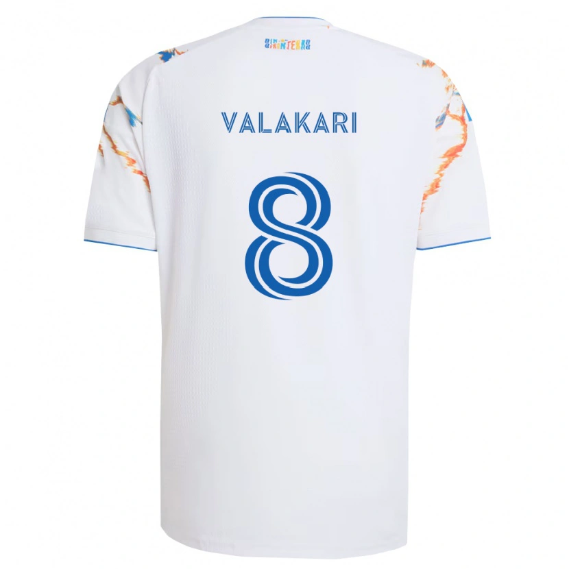 Danxen Criança Camisola Onni Valakari #8 Branco Laranja Azul Alternativa 2026/27 Camisa Brasil