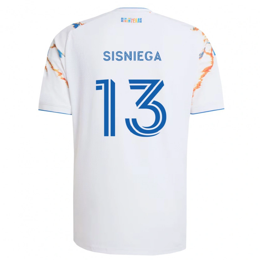 Danxen Criança Camisola Pablo Sisniega #13 Branco Laranja Azul Alternativa 2026/27 Camisa Brasil
