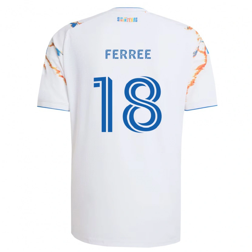 Danxen Criança Camisola Duran Ferree #18 Branco Laranja Azul Alternativa 2026/27 Camisa Brasil