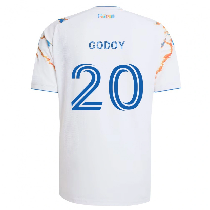 Danxen Criança Camisola Aníbal Godoy #20 Branco Laranja Azul Alternativa 2026/27 Camisa Brasil