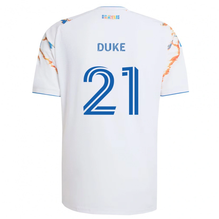 Danxen Criança Camisola Bryce Duke #21 Branco Laranja Azul Alternativa 2026/27 Camisa Brasil