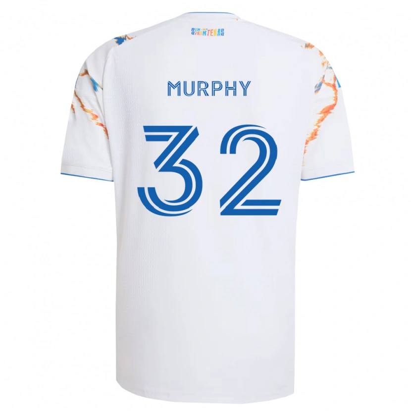 Danxen Criança Camisola Ian Murphy #32 Branco Laranja Azul Alternativa 2026/27 Camisa Brasil