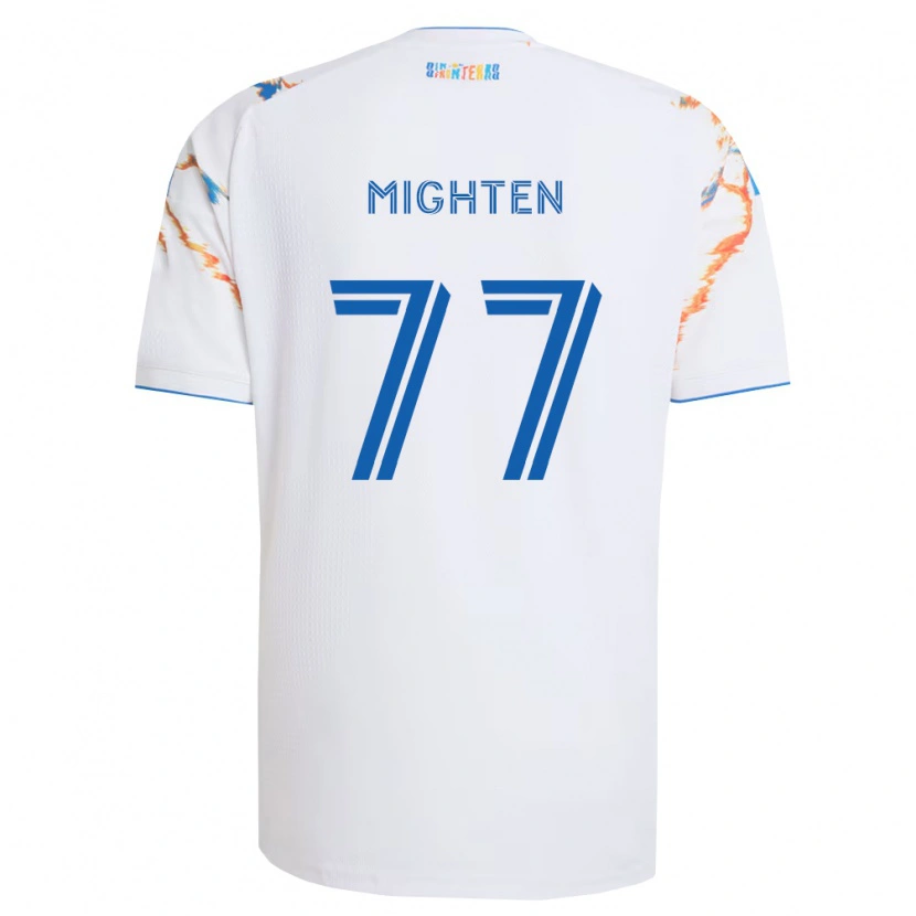 Danxen Criança Camisola Alex Mighten #77 Branco Laranja Azul Alternativa 2026/27 Camisa Brasil