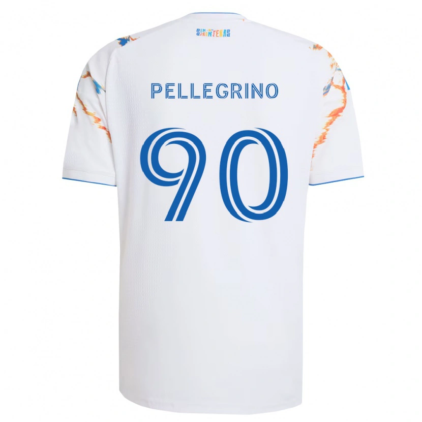 Danxen Criança Camisola Amahl Pellegrino #90 Branco Laranja Azul Alternativa 2026/27 Camisa Brasil