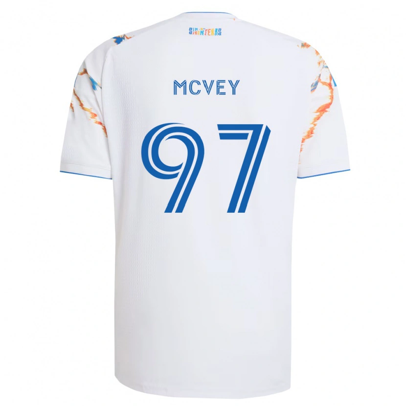 Danxen Criança Camisola Christopher Mcvey #97 Branco Laranja Azul Alternativa 2026/27 Camisa Brasil