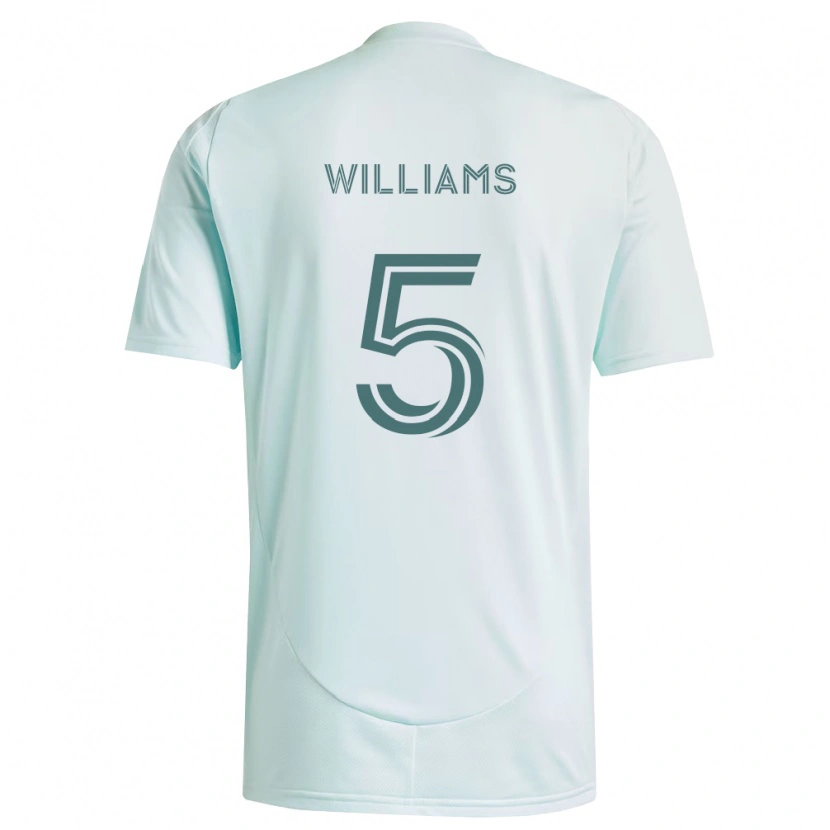 Danxen Criança Camisola Loïc Williams #5 Branco Verde Claro Alternativa 2026/27 Camisa Brasil