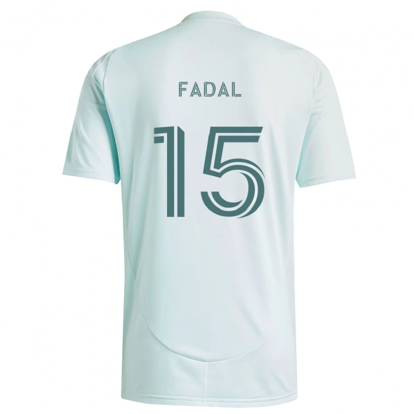 Danxen Criança Camisola Ali Fadal #15 Branco Verde Claro Alternativa 2026/27 Camisa Brasil