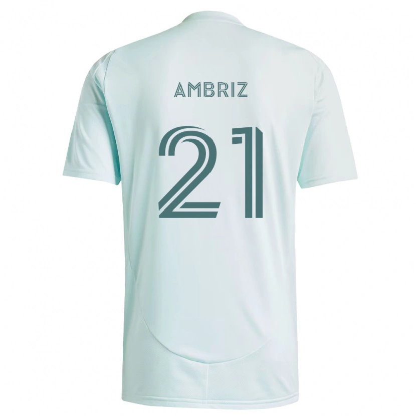 Danxen Criança Camisola Diego Ambriz #21 Branco Verde Claro Alternativa 2026/27 Camisa Brasil