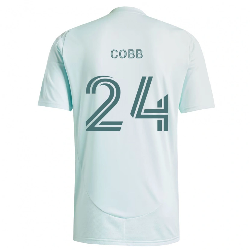 Danxen Criança Camisola Noah Cobb #24 Branco Verde Claro Alternativa 2026/27 Camisa Brasil