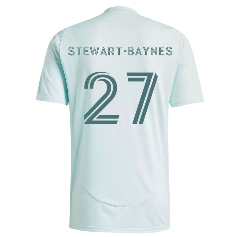 Danxen Criança Camisola Kimani Stewart-Baynes #27 Branco Verde Claro Alternativa 2026/27 Camisa Brasil
