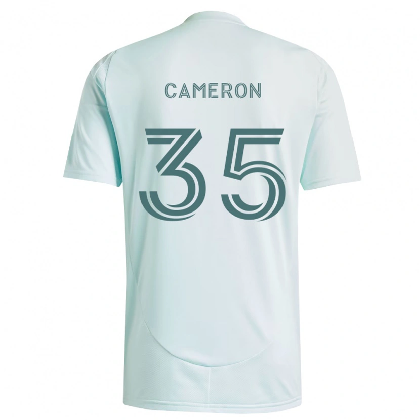Danxen Criança Camisola James Cameron #35 Branco Verde Claro Alternativa 2026/27 Camisa Brasil