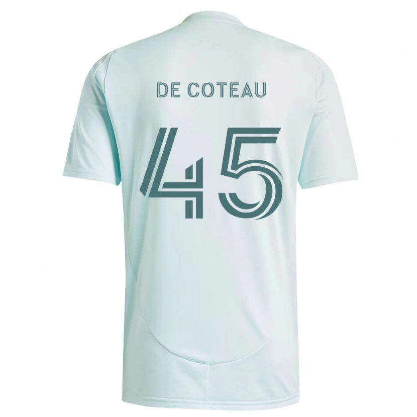 Danxen Criança Camisola Jabari De Coteau #45 Branco Verde Claro Alternativa 2026/27 Camisa Brasil