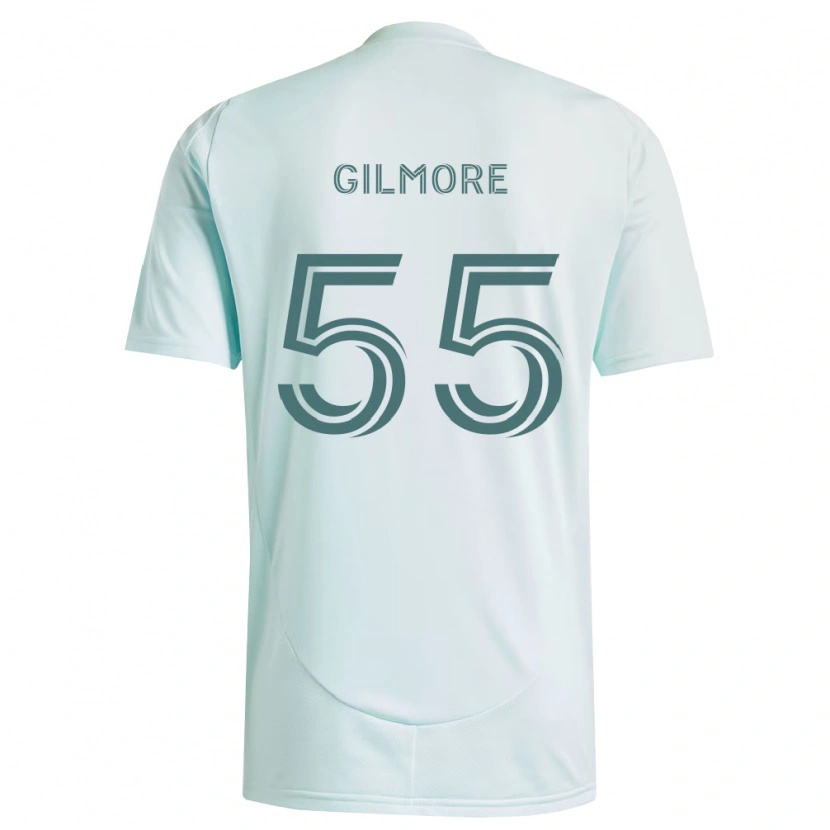 Danxen Criança Camisola Grant Gilmore #55 Branco Verde Claro Alternativa 2026/27 Camisa Brasil