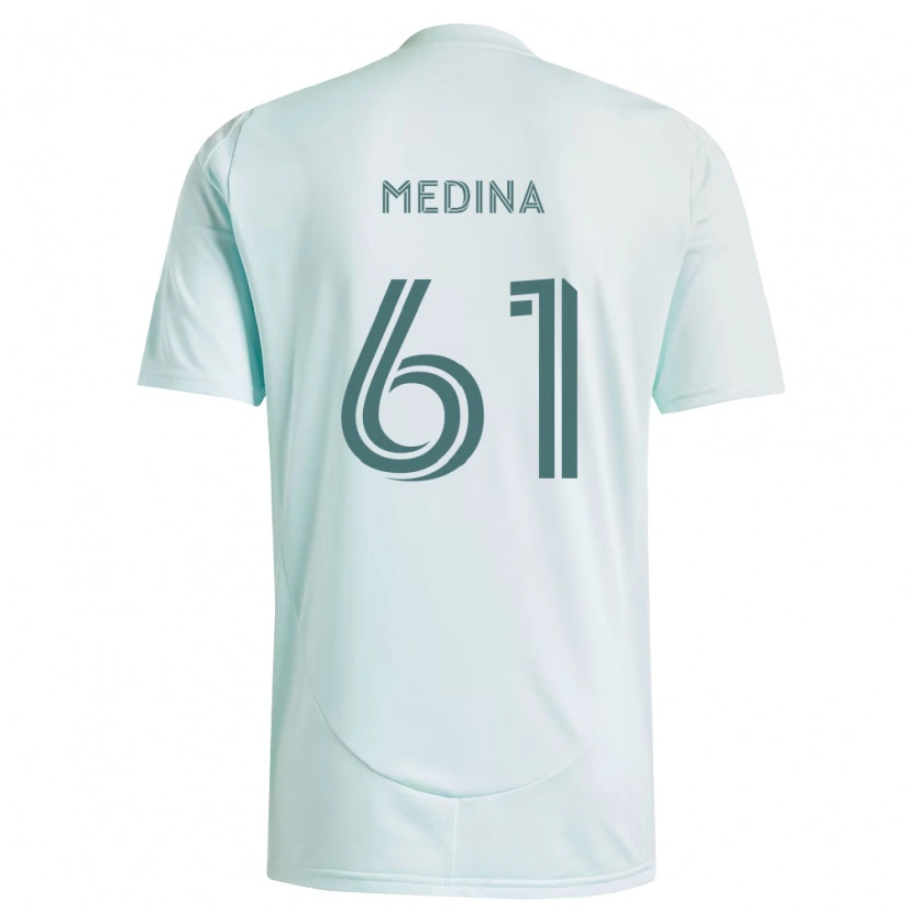 Danxen Criança Camisola Leonardo Medina #61 Branco Verde Claro Alternativa 2026/27 Camisa Brasil