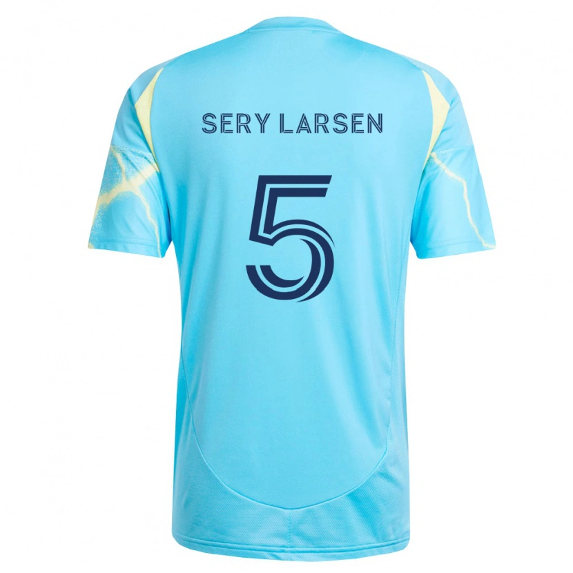 Danxen Criança Camisola Japhet Sery Larsen #5 Azul Claro Preto Amarelo Claro Alternativa 2026/27 Camisa Brasil