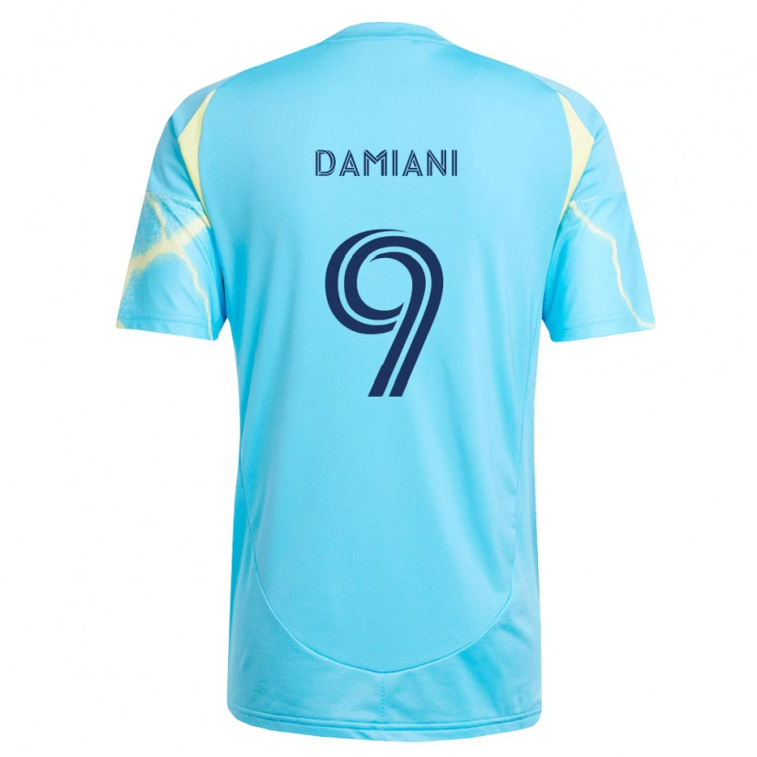 Danxen Criança Camisola Bruno Damiani #9 Azul Claro Preto Amarelo Claro Alternativa 2026/27 Camisa Brasil