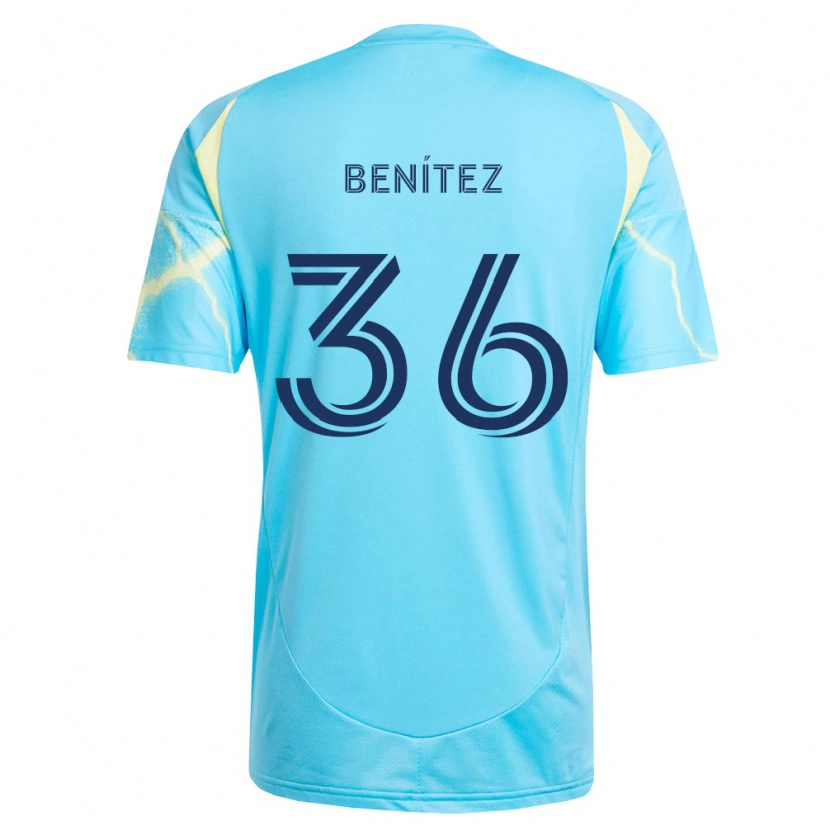 Danxen Criança Camisola Óscar Benítez #36 Azul Claro Preto Amarelo Claro Alternativa 2026/27 Camisa Brasil