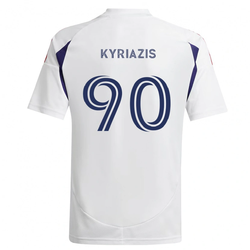 Danxen Criança Camisola Konstantinos Kyriazis #90 Azul Real Vermelho Marrom Alternativa 2026/27 Camisa Brasil