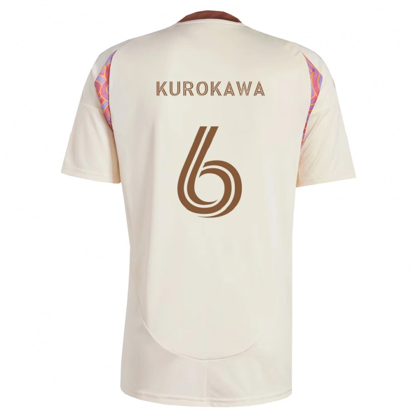 Danxen Criança Camisola Keisuke Kurokawa #6 Rosa Off-White Alternativa 2026/27 Camisa Brasil