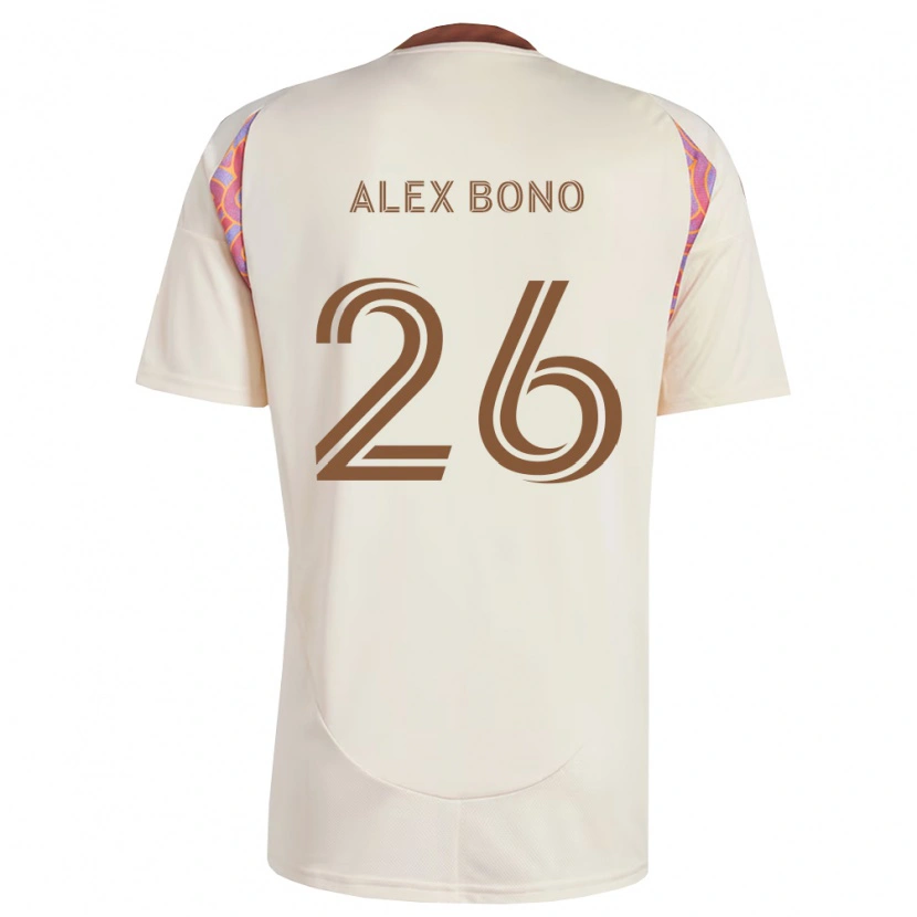 Danxen Criança Camisola Alex Bono #26 Rosa Off-White Alternativa 2026/27 Camisa Brasil