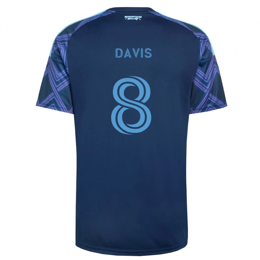 Danxen Criança Camisola Jake Davis #8 Azul Real Roxo Alternativa 2026/27 Camisa Brasil