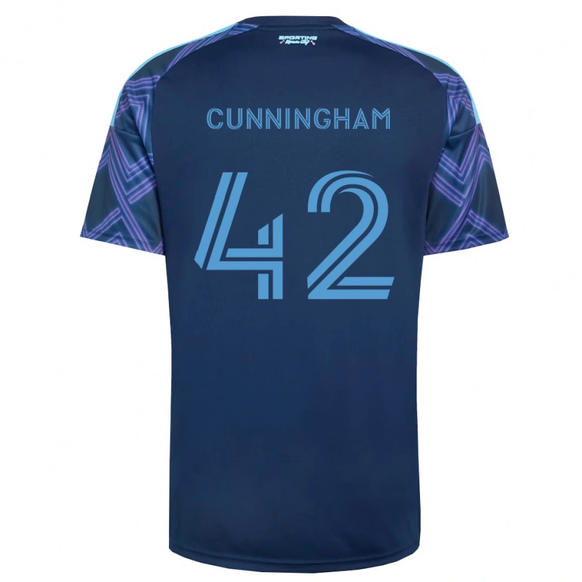 Danxen Criança Camisola Alex Cunningham #42 Azul Real Roxo Alternativa 2026/27 Camisa Brasil