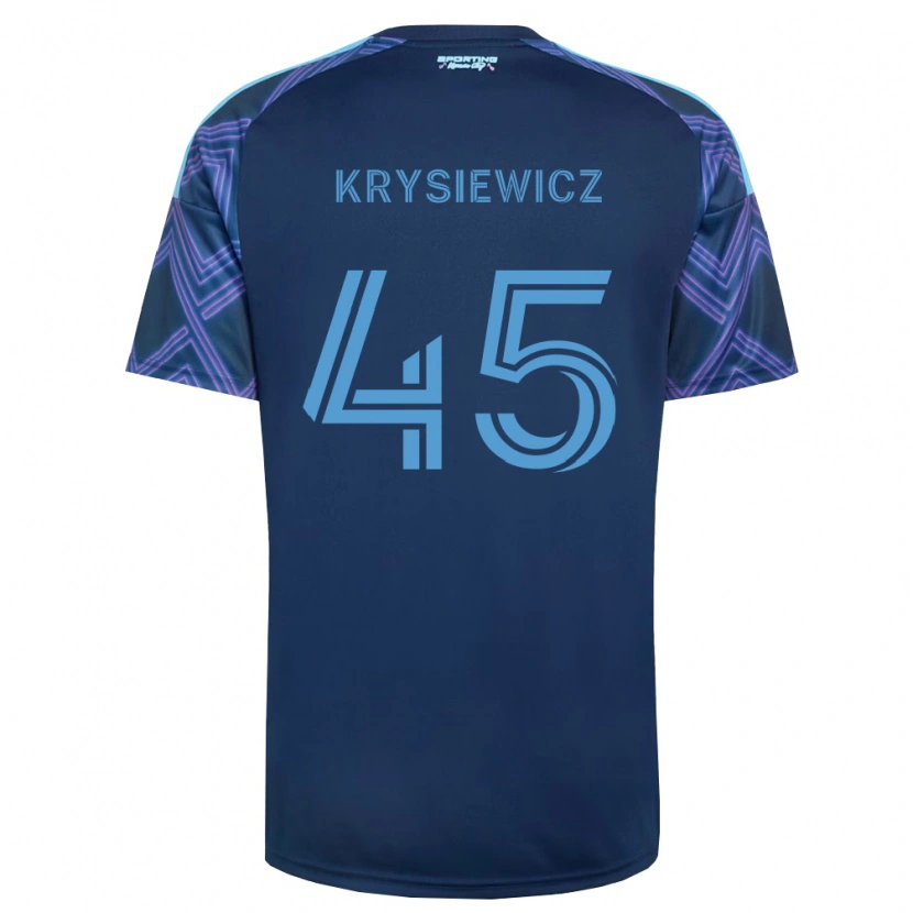 Danxen Criança Camisola Brady Krysiewicz #45 Azul Real Roxo Alternativa 2026/27 Camisa Brasil
