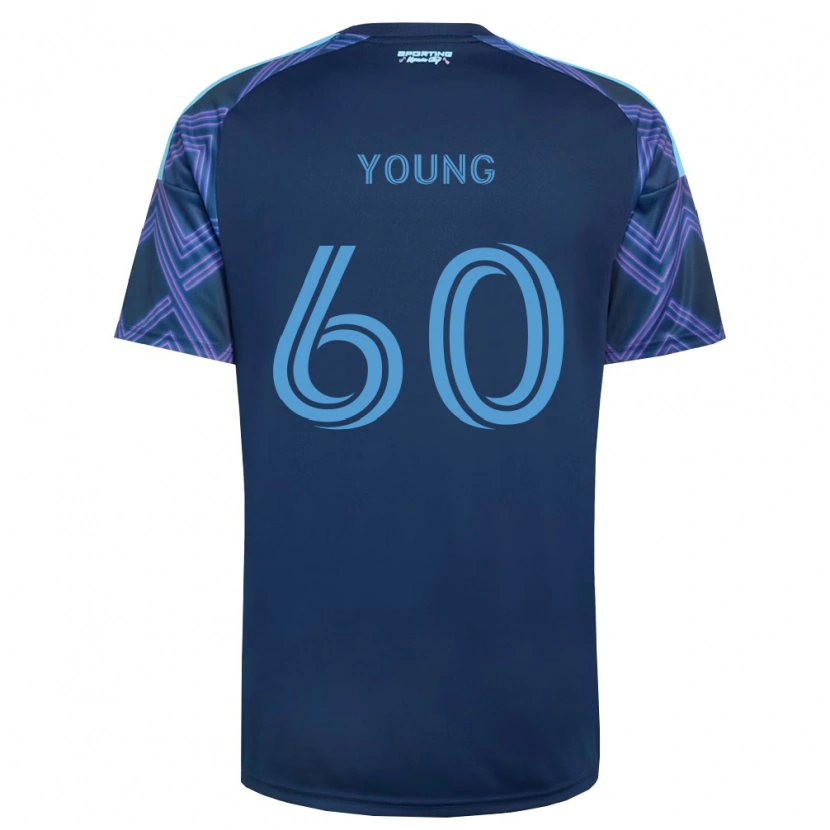 Danxen Criança Camisola Nate Young #60 Azul Real Roxo Alternativa 2026/27 Camisa Brasil