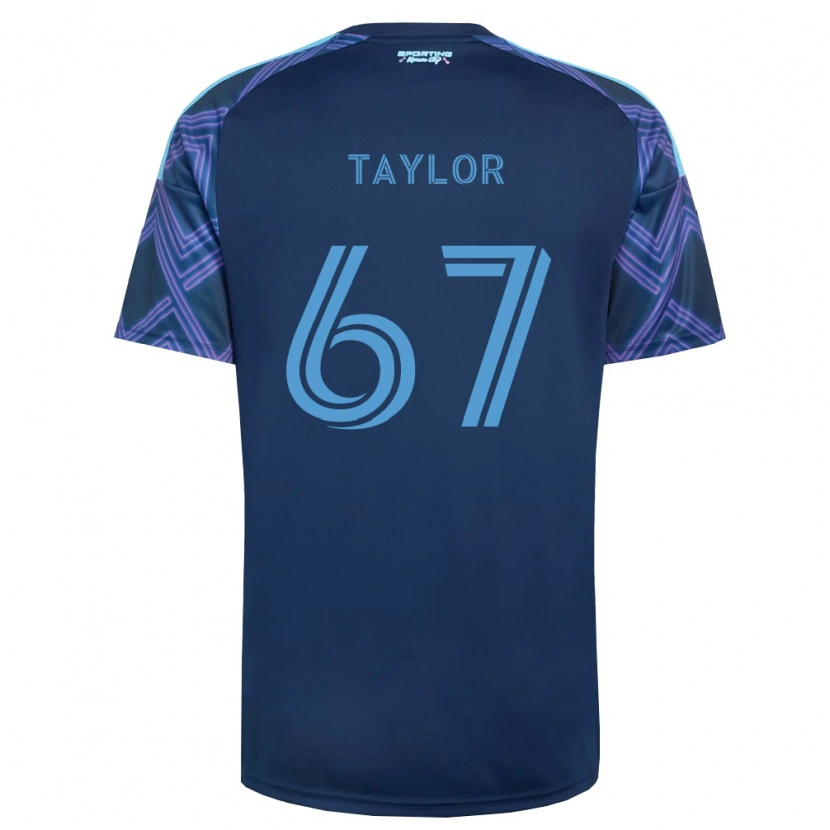 Danxen Criança Camisola Kael Taylor #67 Azul Real Roxo Alternativa 2026/27 Camisa Brasil