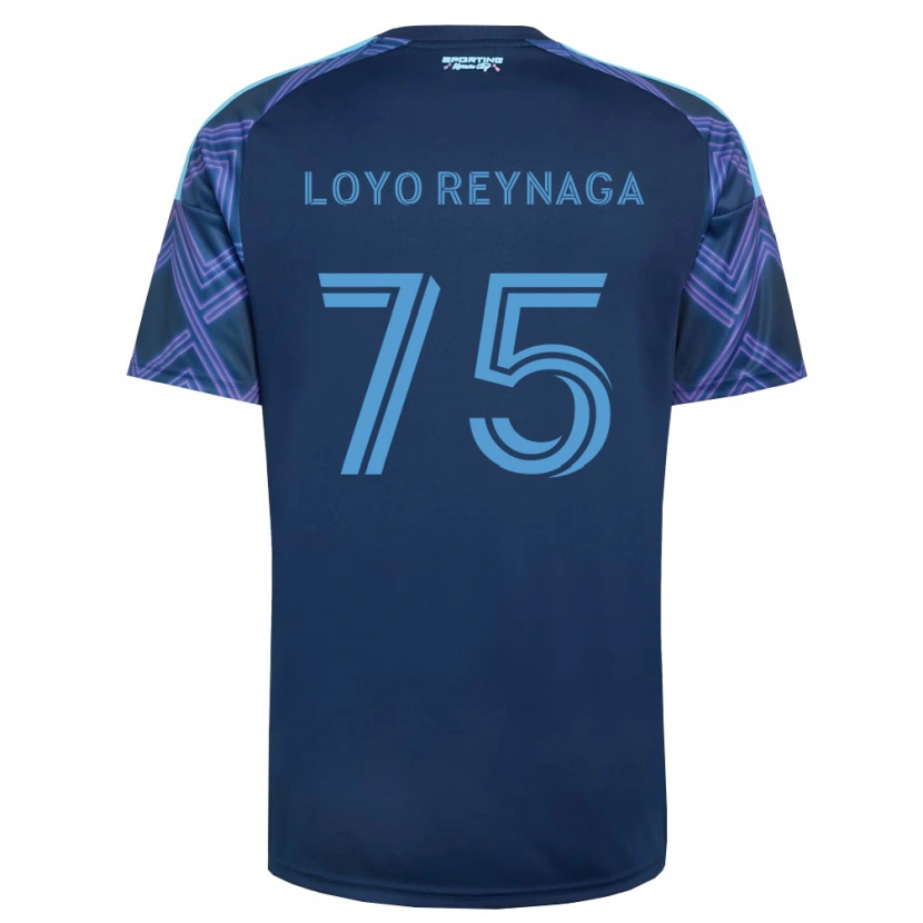 Danxen Criança Camisola Zamir Loyo Reynaga #75 Azul Real Roxo Alternativa 2026/27 Camisa Brasil