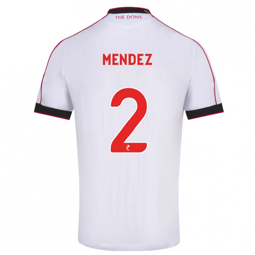 Danxen Criança Camisola Alix Mendez #2 Preto Vermelho Branco Alternativa 2026/27 Camisa Brasil