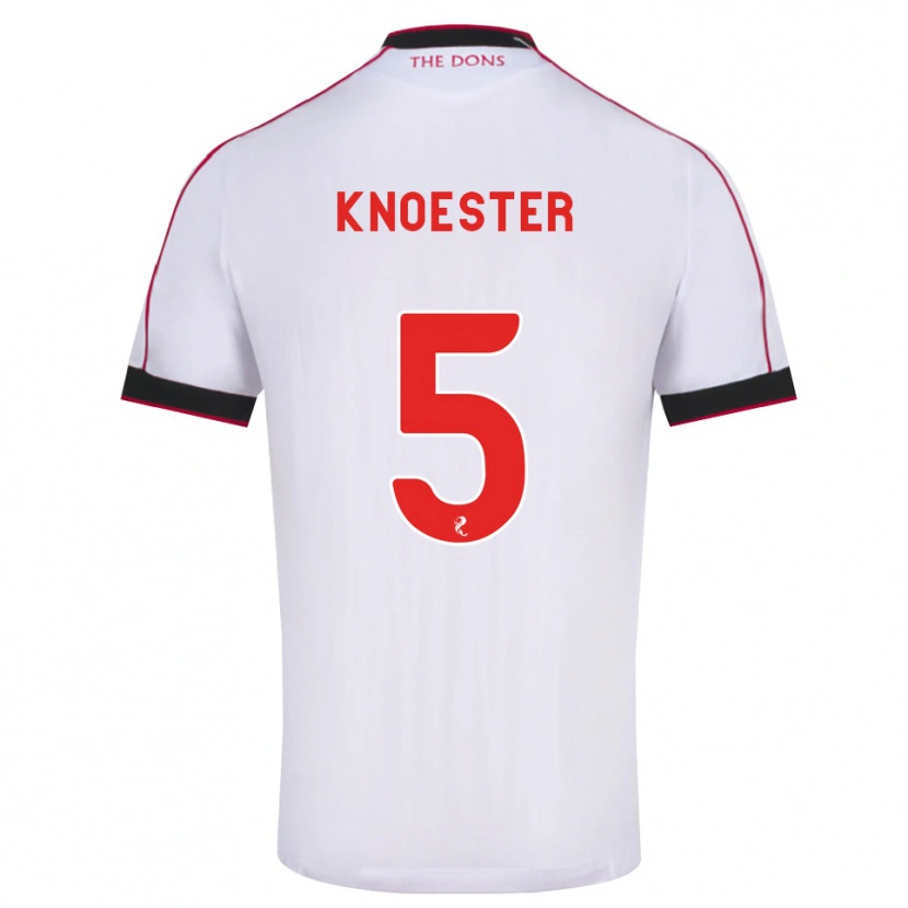 Danxen Criança Camisola Mats Knoester #5 Preto Vermelho Branco Alternativa 2026/27 Camisa Brasil