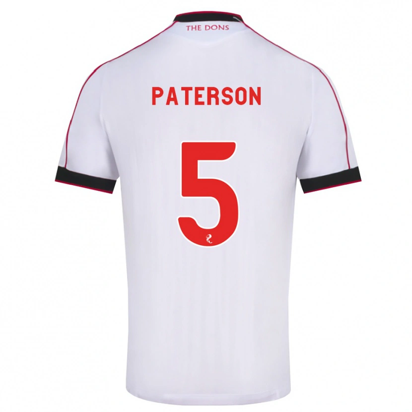 Danxen Criança Camisola Donna Paterson #5 Preto Vermelho Branco Alternativa 2026/27 Camisa Brasil
