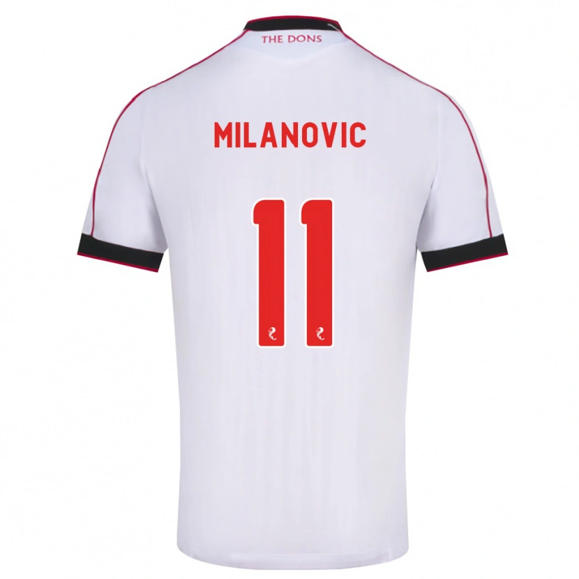 Danxen Criança Camisola Nicolas Milanovic #11 Preto Vermelho Branco Alternativa 2026/27 Camisa Brasil