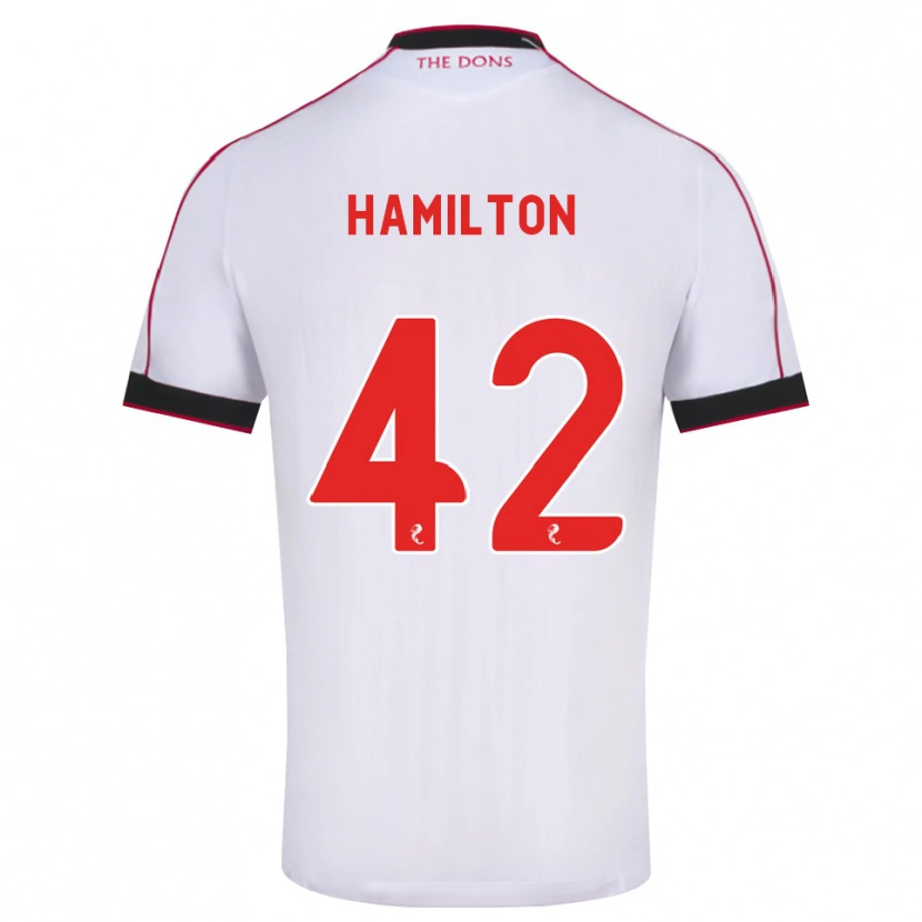 Danxen Criança Camisola Brendan Hamilton #42 Preto Vermelho Branco Alternativa 2026/27 Camisa Brasil