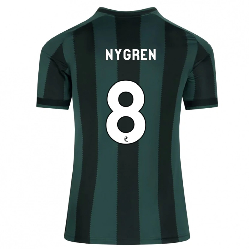 Danxen Criança Camisola Benjamin Nygren #8 Cinza Ardósia Escuro Preto Alternativa 2026/27 Camisa Brasil