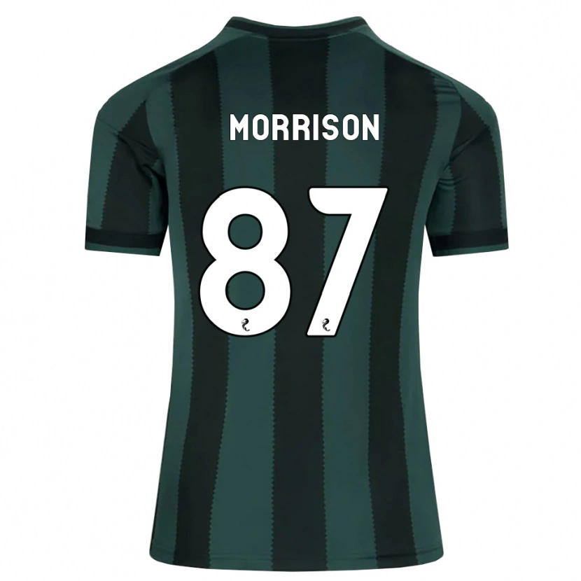 Danxen Criança Camisola Joe Morrison #87 Cinza Ardósia Escuro Preto Alternativa 2026/27 Camisa Brasil