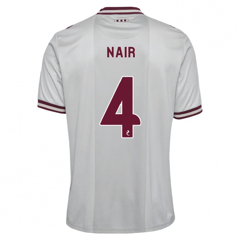 Danxen Criança Camisola Kenzi Nair #4 Branco Borgonha Alternativa 2026/27 Camisa Brasil