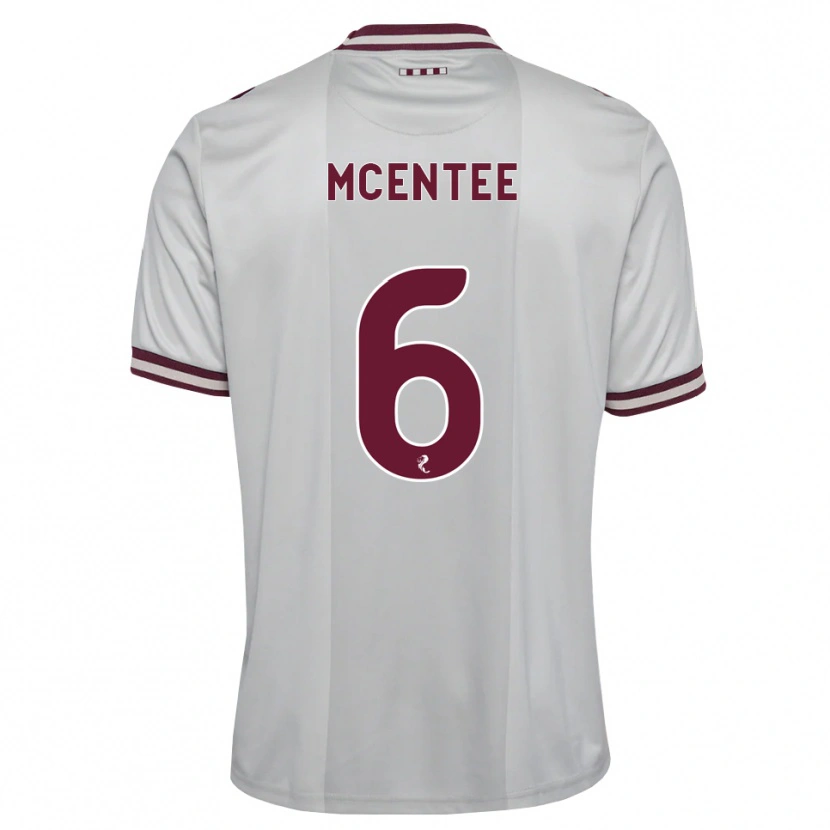 Danxen Criança Camisola Oisin Mcentee #6 Branco Borgonha Alternativa 2026/27 Camisa Brasil