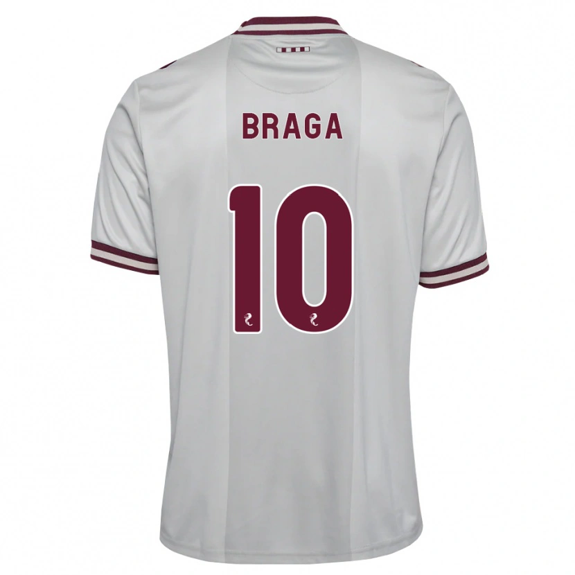 Danxen Criança Camisola Cláudio Braga #10 Branco Borgonha Alternativa 2026/27 Camisa Brasil