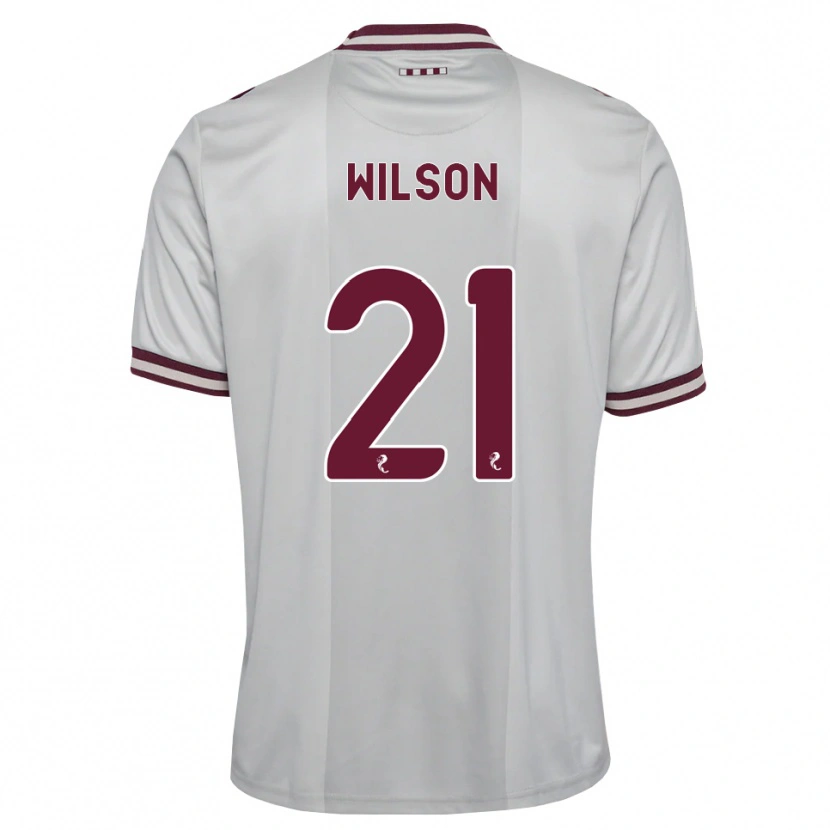 Danxen Criança Camisola James Wilson #21 Branco Borgonha Alternativa 2026/27 Camisa Brasil