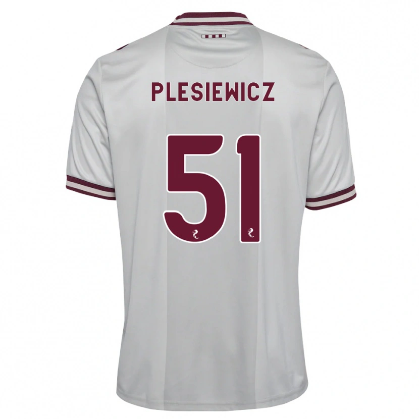 Danxen Criança Camisola Szymon Plesiewicz #51 Branco Borgonha Alternativa 2026/27 Camisa Brasil