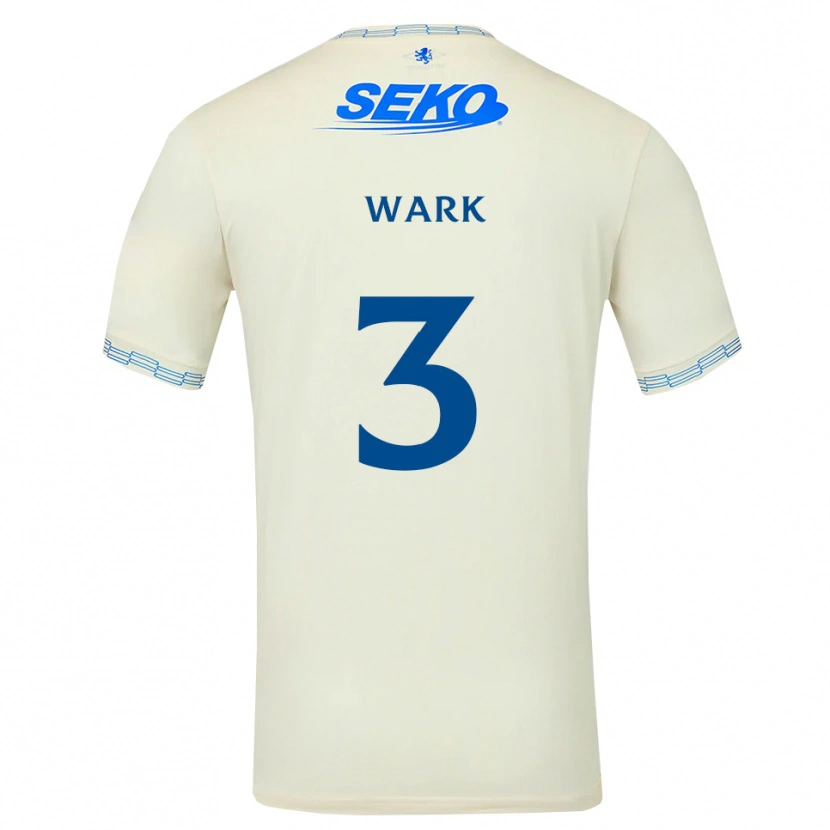 Danxen Criança Camisola Lyle Wark #3 Azul Céu Profundo Branco Alternativa 2026/27 Camisa Brasil