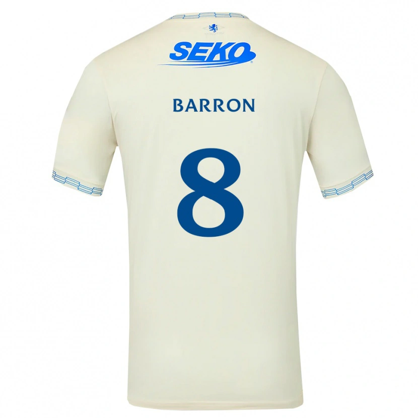 Danxen Criança Camisola Connor Barron #8 Azul Céu Profundo Branco Alternativa 2026/27 Camisa Brasil