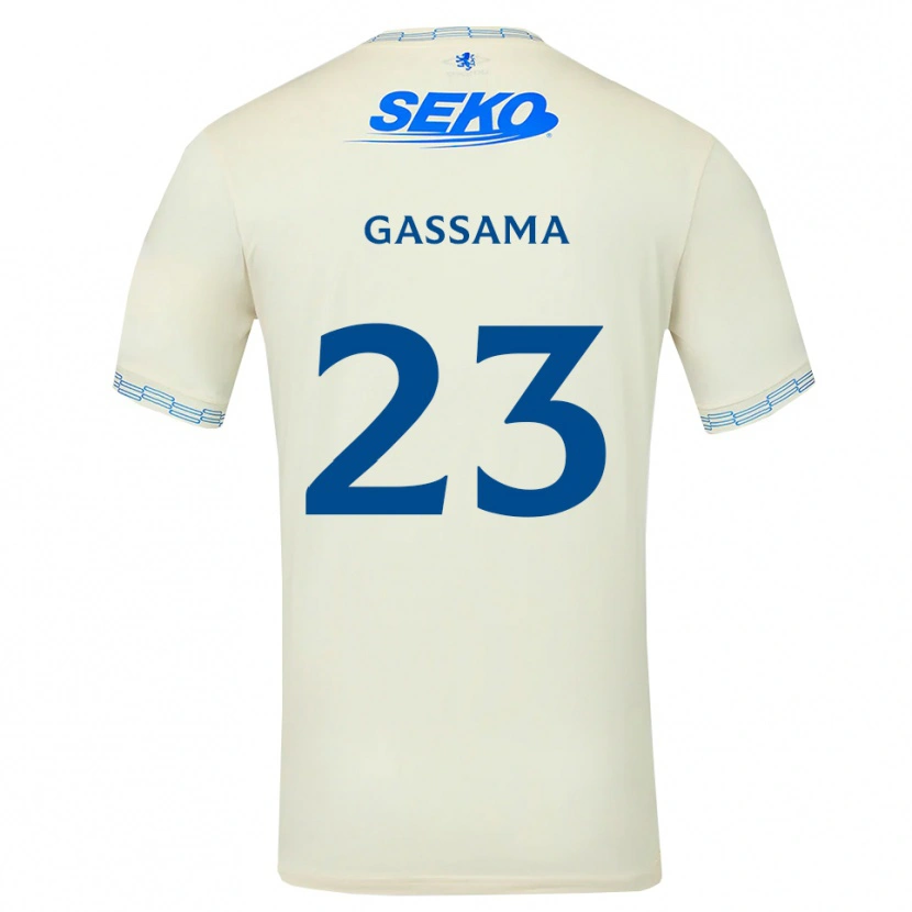 Danxen Criança Camisola Djeidi Gassama #23 Azul Céu Profundo Branco Alternativa 2026/27 Camisa Brasil