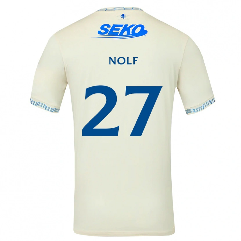 Danxen Criança Camisola Madeline Nolf #27 Azul Céu Profundo Branco Alternativa 2026/27 Camisa Brasil